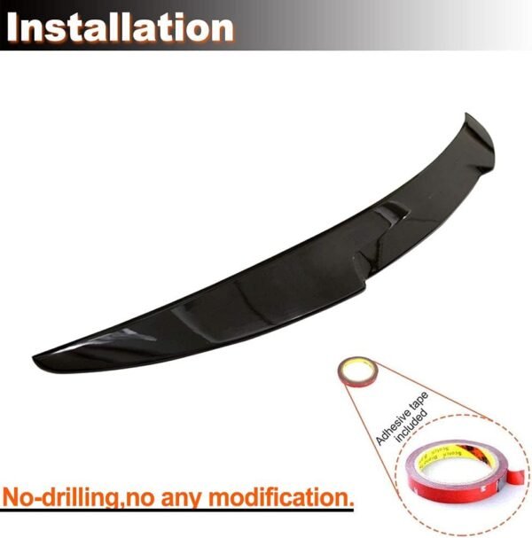 M4 Style Rear Spoiler for VW Jetta 6 MK6 (2012-2018) - Black Gloss Finish - Image 9