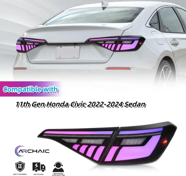 RGB Tail Lights for 11th Gen Honda Civic Sedan - Image 8