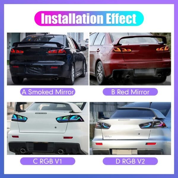 Mitsubishi Lancer EVO 2007-2017 LED taillights - Image 5